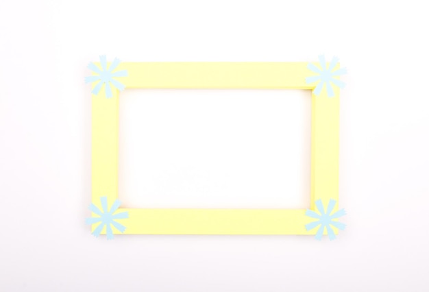 Empty mockup frame isolated on paper background