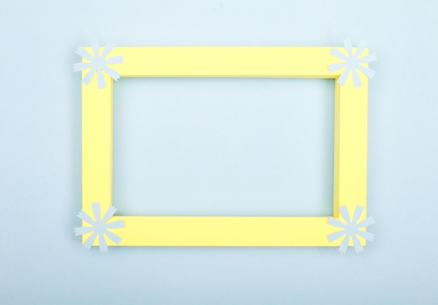 Empty mockup frame isolated on paper background