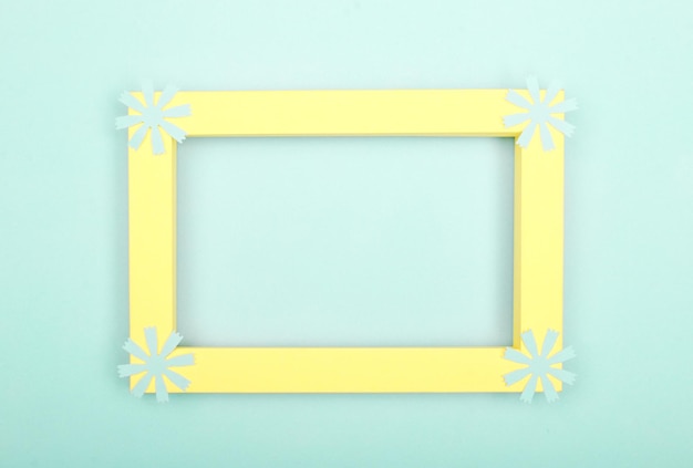 Empty mockup frame isolated on paper background