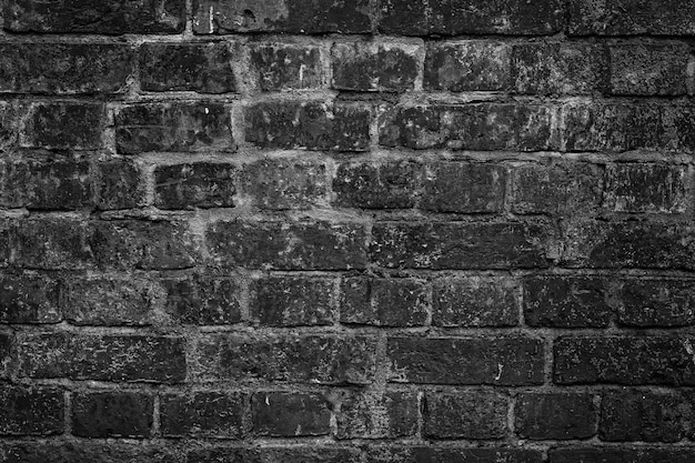 Empty modern black dirty brick wall texture