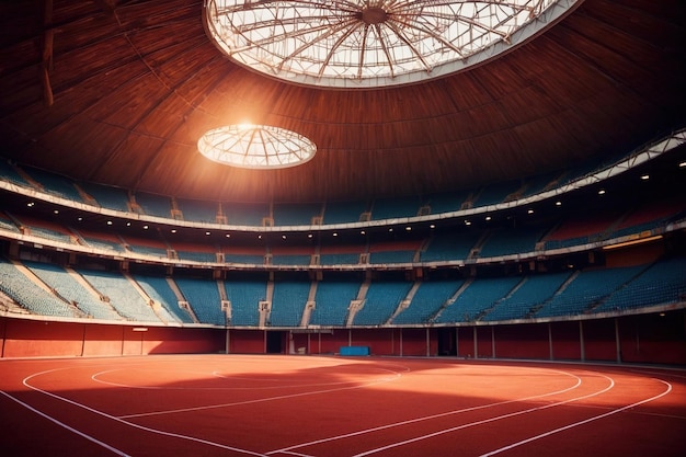 Photo empty modern indoor sports stadium