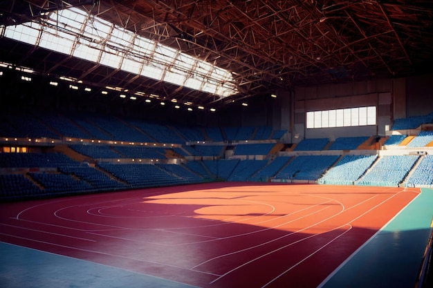 Photo empty modern indoor sports stadium