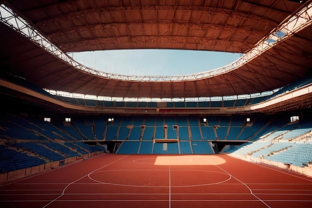 Photo empty modern indoor sports stadium