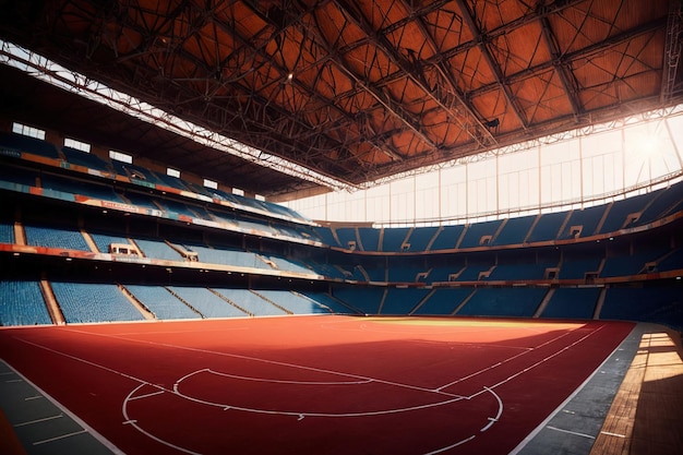 Photo empty modern indoor sports stadium