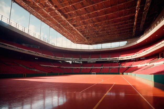 Photo empty modern indoor sports stadium