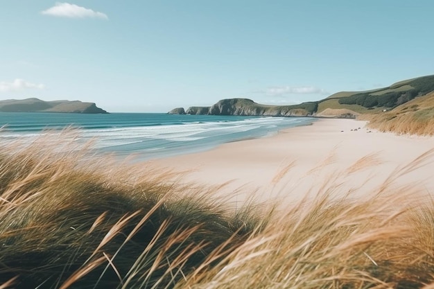 Photo empty nature beach ocean coastal landscape