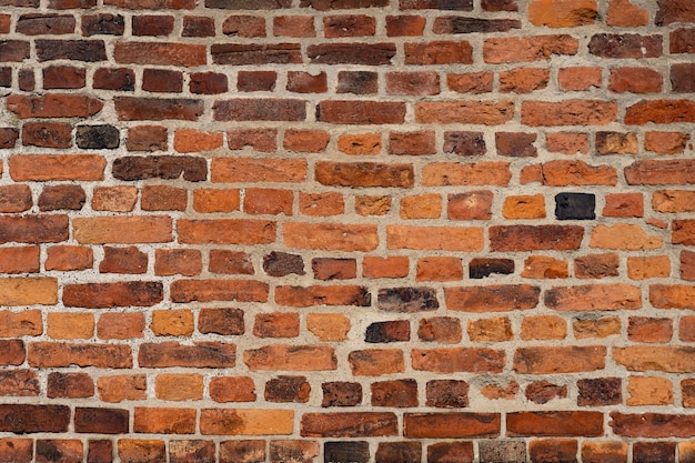 Empty old red brick wall background from sweden