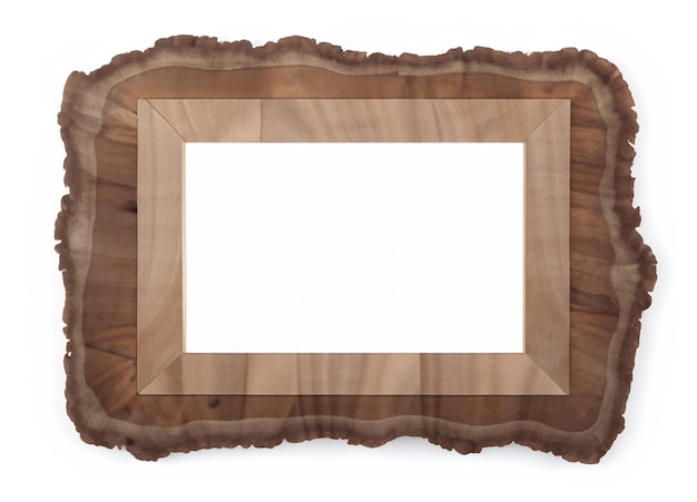 Empty Photo frame isolated on white background with clipping path