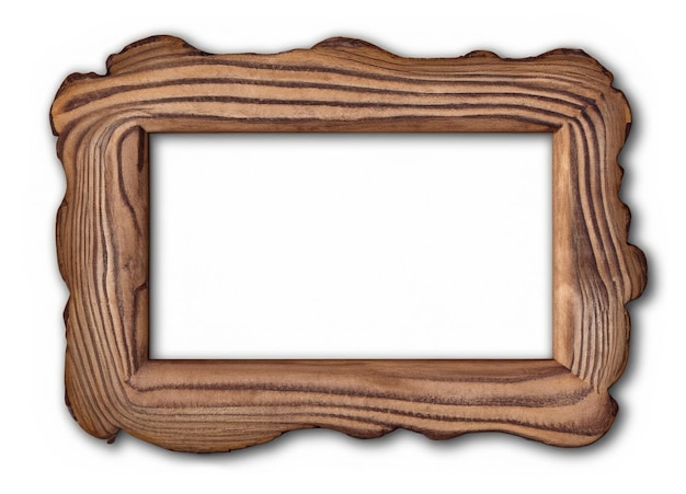 Empty Photo frame isolated on white background with clipping path