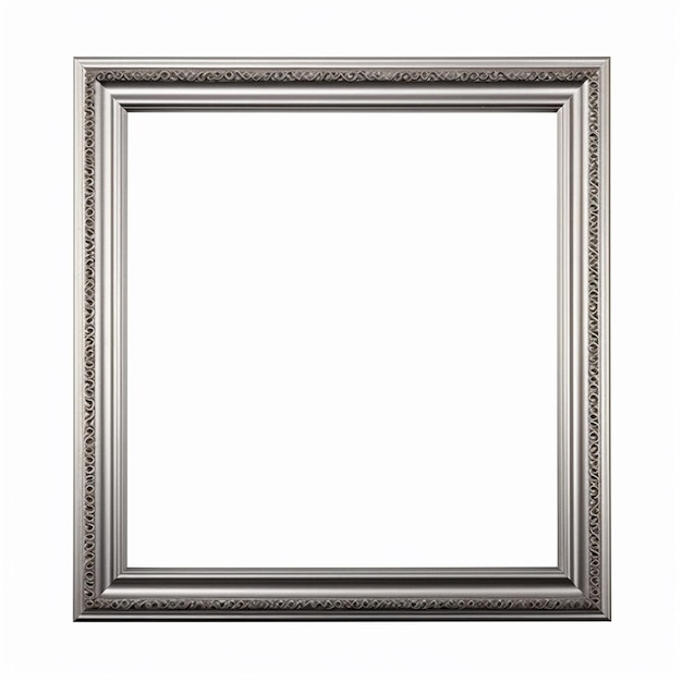 empty photo frame in white background White background picture frame blank ai generated