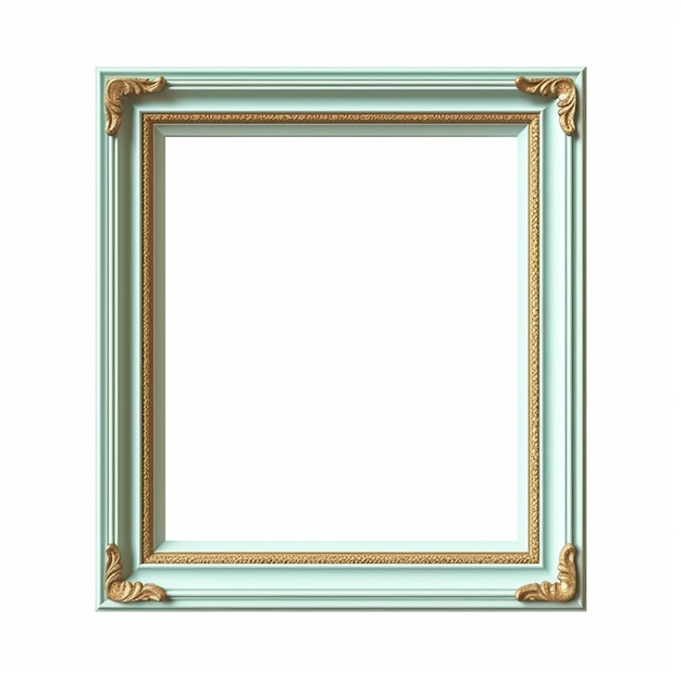 empty photo frame in white background White background picture frame blank ai generated