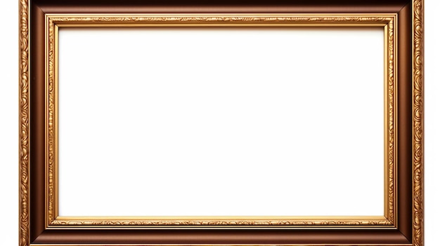 empty photo frame in white background White background picture frame blank ai generated