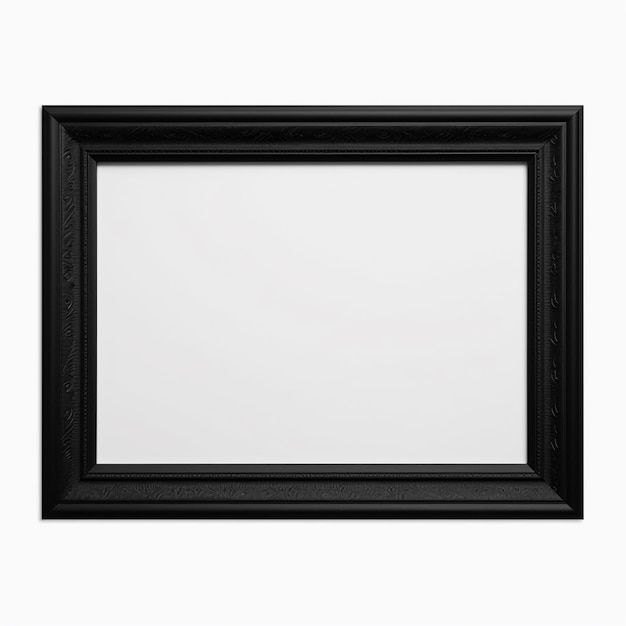 Photo empty photo frame in white background white background picture frame blank ai generated