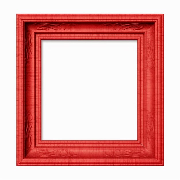 empty photo frame in white background White background picture frame blank ai generated