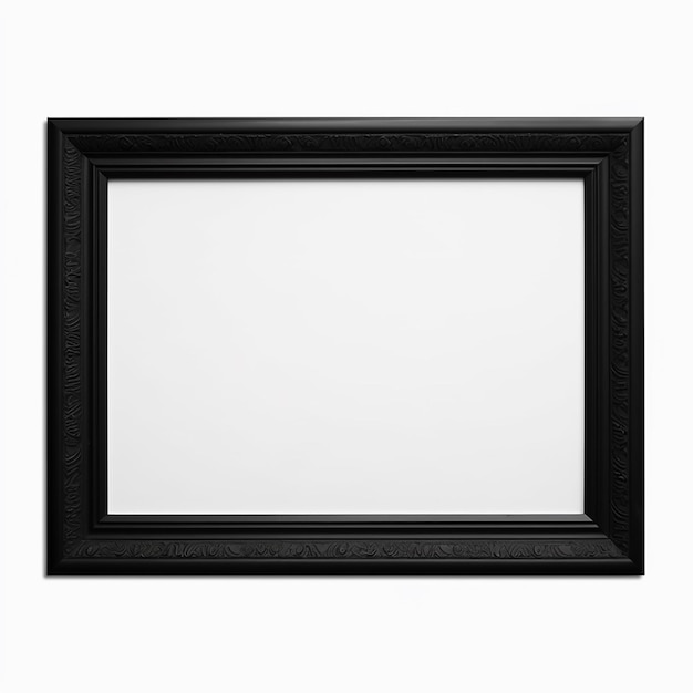 empty photo frame in white background White background picture frame blank ai generated