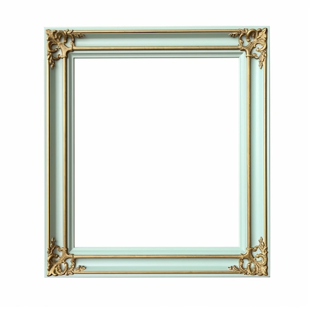 empty photo frame in white background White background picture frame blank ai generated