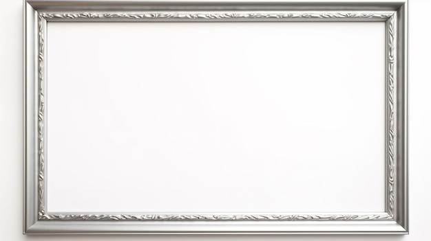 empty photo frame in white background White background picture frame blank ai generated