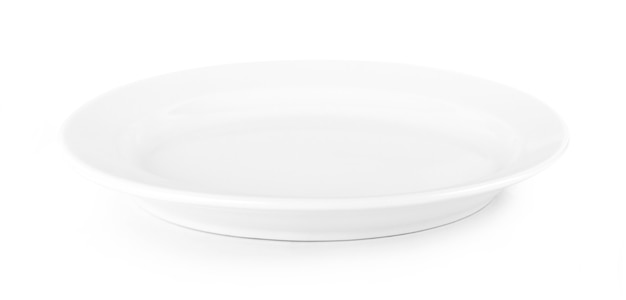 empty plate isolated on white background.