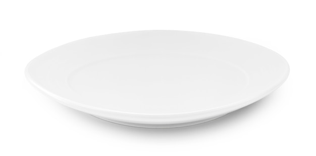 Empty plate isolated on white.