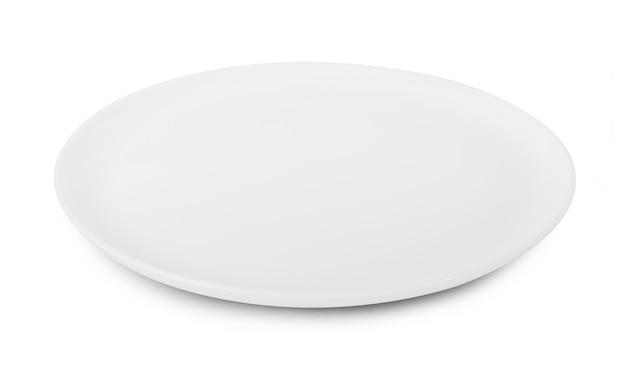 Empty plate on white background