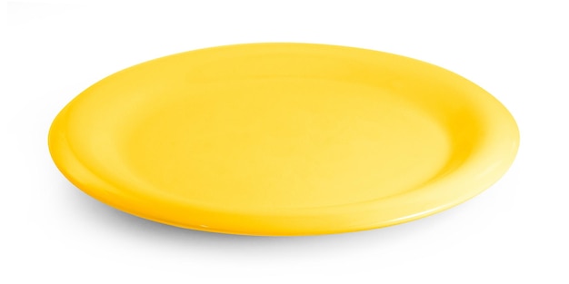 empty plate on white background