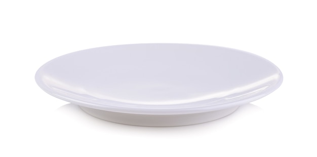 Empty plate on  white background