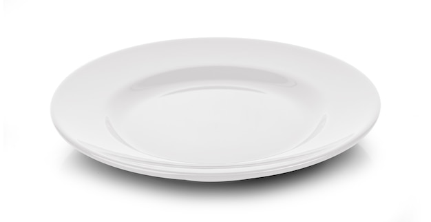 Empty plate on white