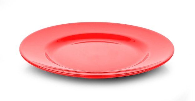 Empty plate on white