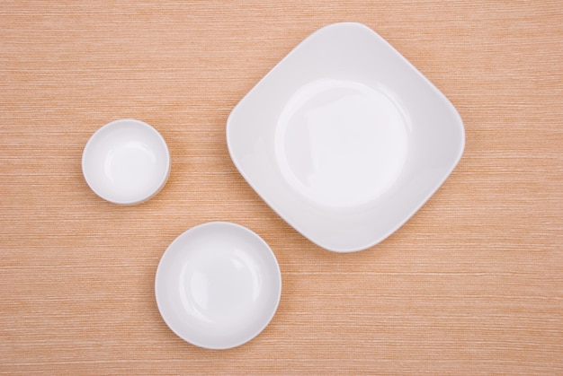 Empty plates template top wiev