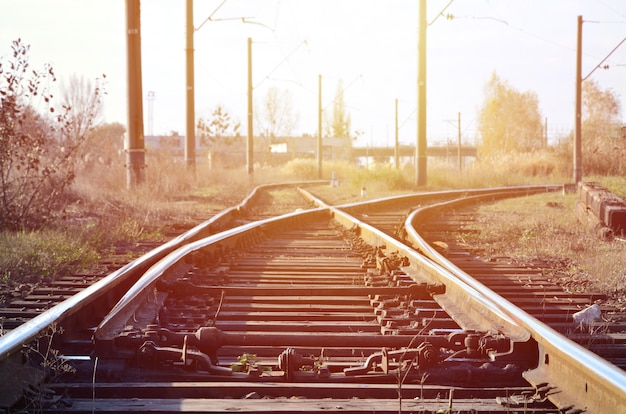 Empty railroad track