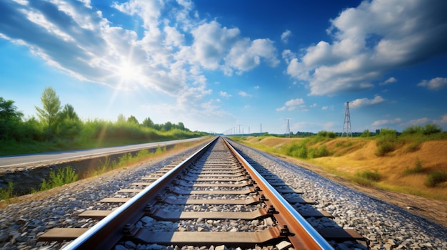 An empty railway track