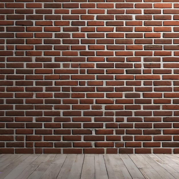 Empty Red Brick Wall with white lines