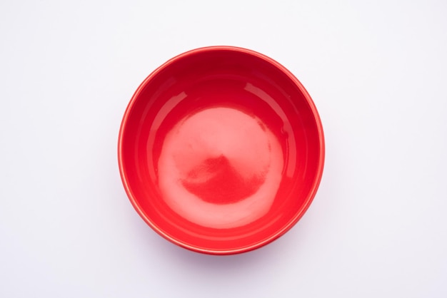 Empty Red ceramic bowl or container