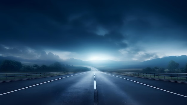 Empty Road PowerPoint Background