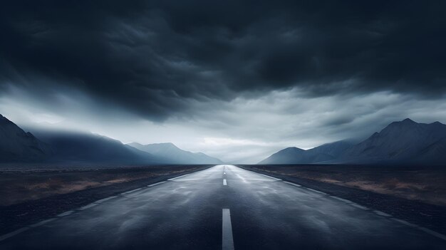 Empty Road PowerPoint Background