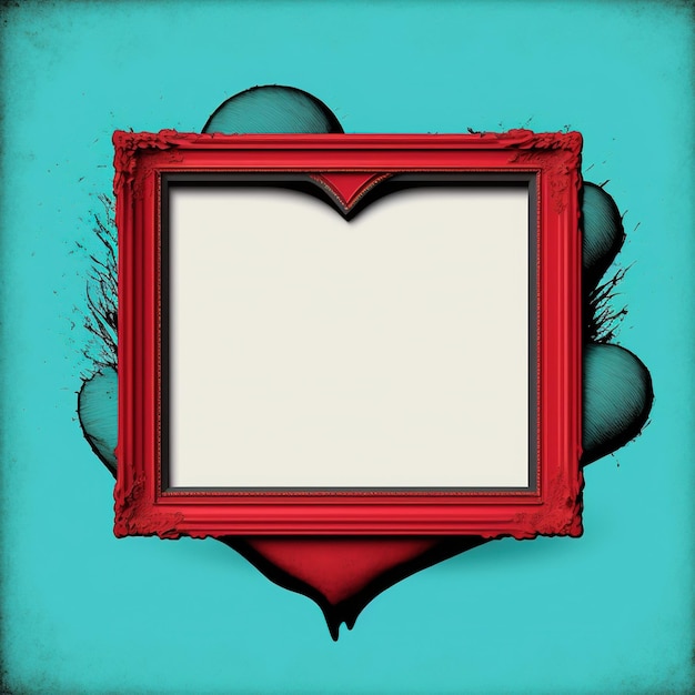 An empty romantic picture frame