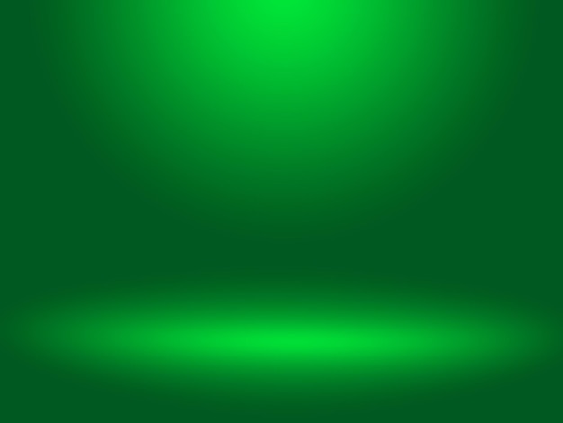 Empty room green light background