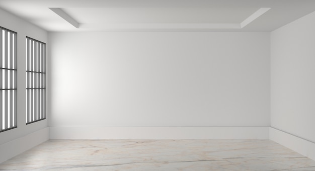 Empty Room Interior White blank wall. 3d Render