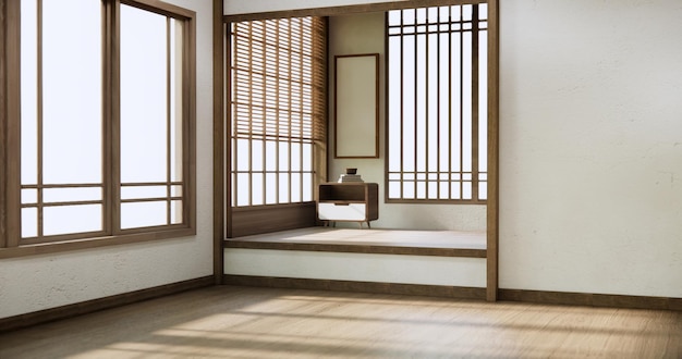 Empty room original Japanese style mixed with modern minimal