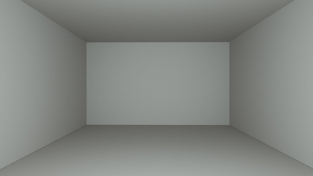 Empty room space realistic 3D rendering