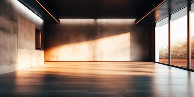 Empty room with light on the wall and the word light on the wall