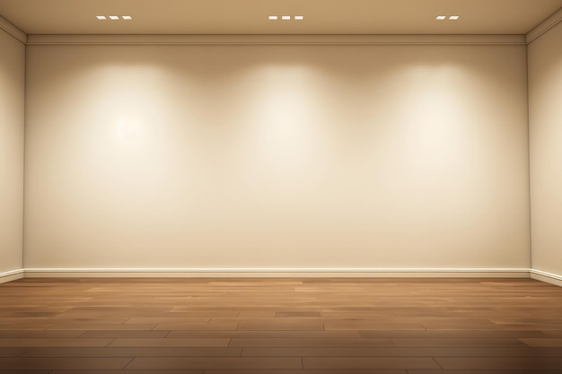 Empty room with white wall and wooden floor