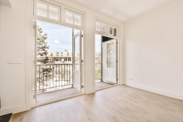 Empty room with window and radiator