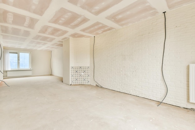 Empty room with window and radiator