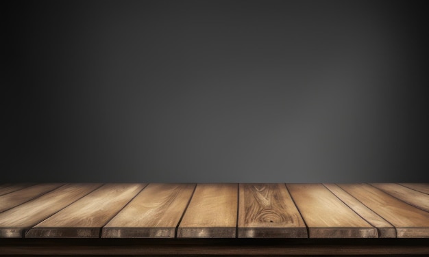 empty room with wooden floor dark background