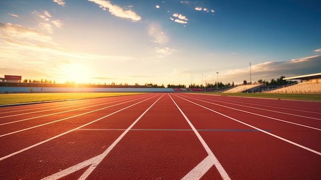 An empty running track for athletics