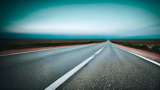 Empty scenery calm road illustration