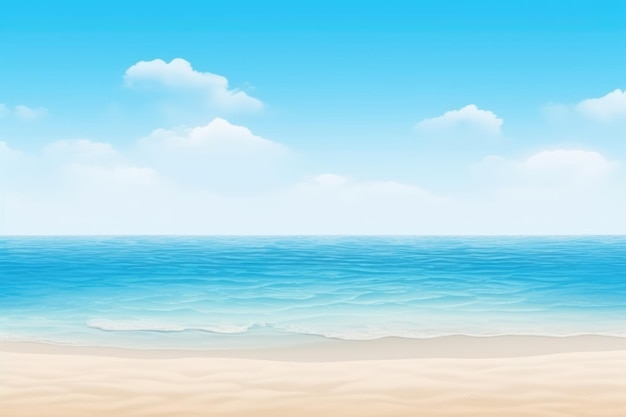 Empty sea and beach background generative ai