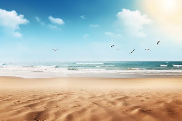 Empty sea and beach background