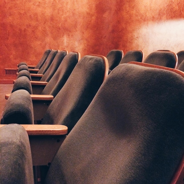 Empty seats in theater auditorium